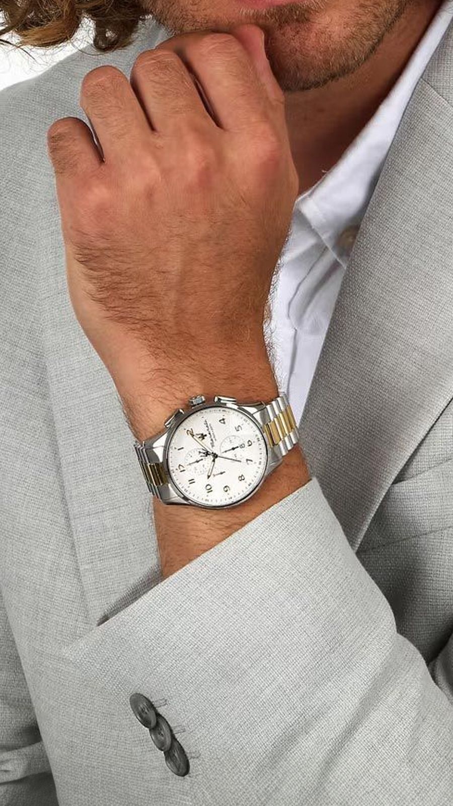 ブラジル産六角カットホワイトクオーツ Maserati Classic Quartz Watch | R8873624003