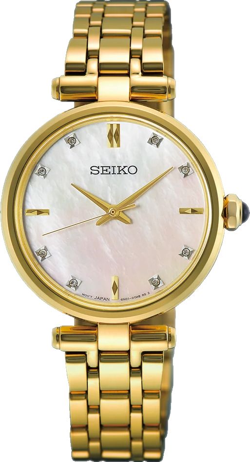 seiko ladies gold dress watch Quartz Grey Purple