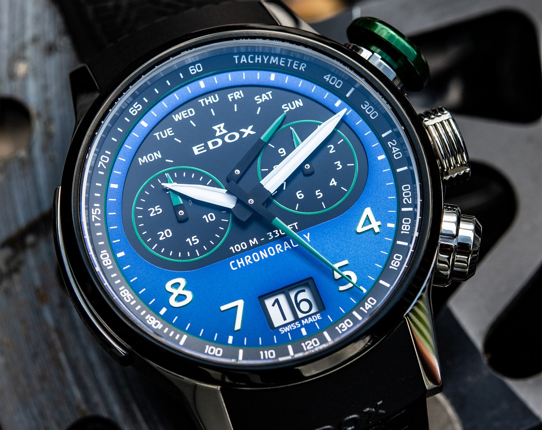 Edox Chronorally Quartz Watch | 38003 TINV BUNV