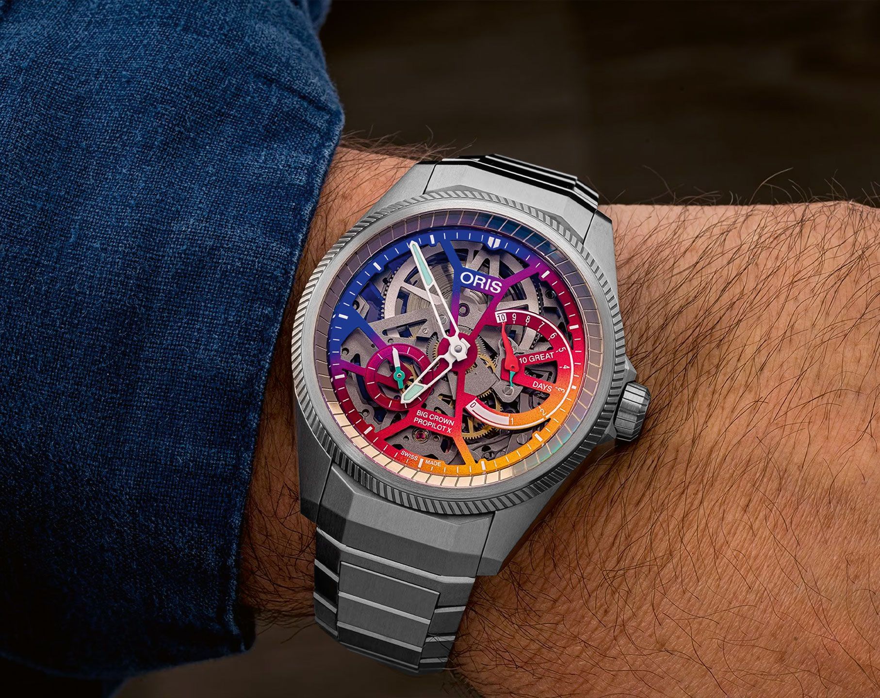 【ラスト1点】オラカルGRA406 バイオレットメタリック　152×100cm Oris ProPilot X Manual Winding Watch | 01 115 7759 7180-SET